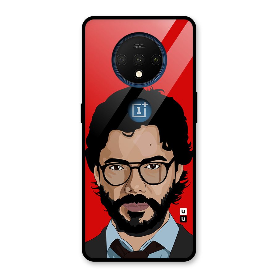 The Professor Illustration Art Glass Back Case for OnePlus 7T