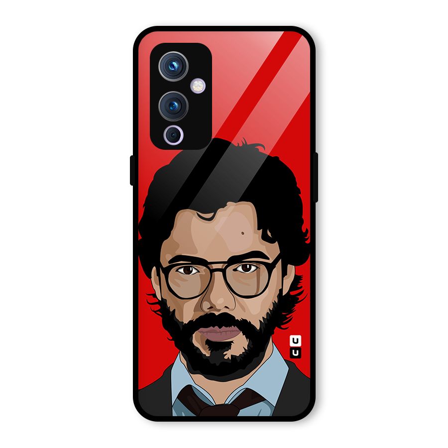 The Professor Illustration Art Glass Back Case for OnePlus 9
