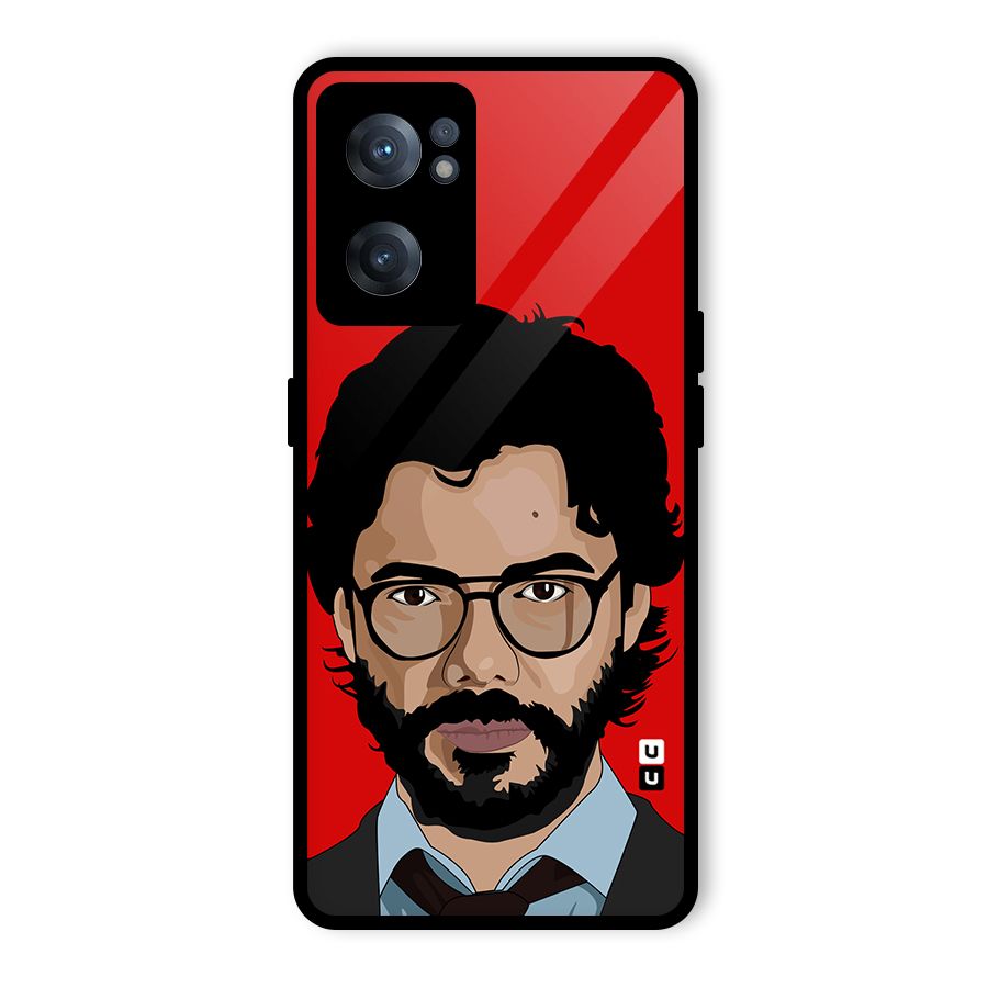 The Professor Illustration Art Glass Back Case for OnePlus Nord CE 2 5G