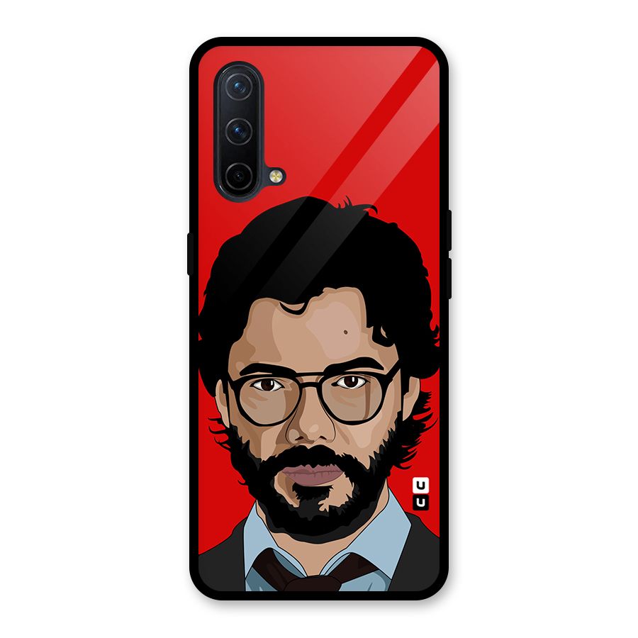 The Professor Illustration Art Glass Back Case for OnePlus Nord CE 5G