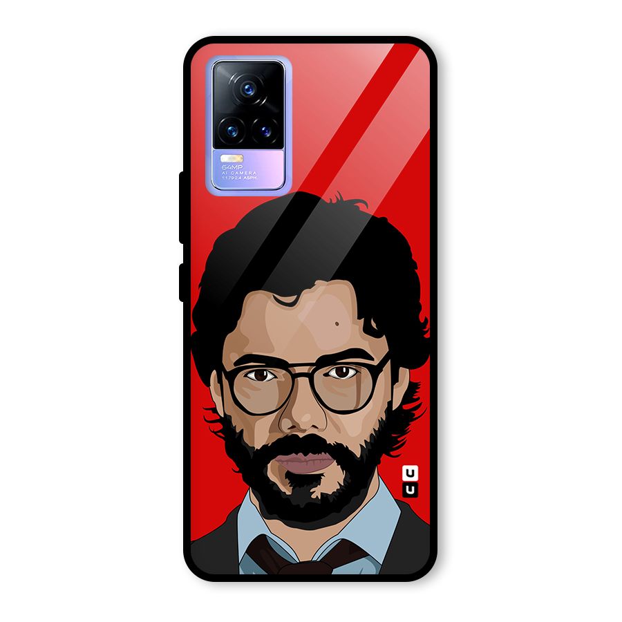 The Professor Illustration Art Glass Back Case for Vivo Y73