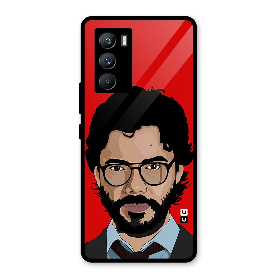 The Professor Illustration Art Glass Back Case for Vivo iQOO 9 SE