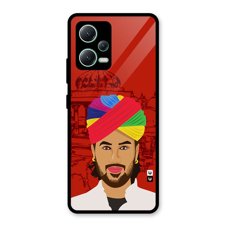 The Rajasthani Chokro Glass Back Case for Redmi Note 12 5G