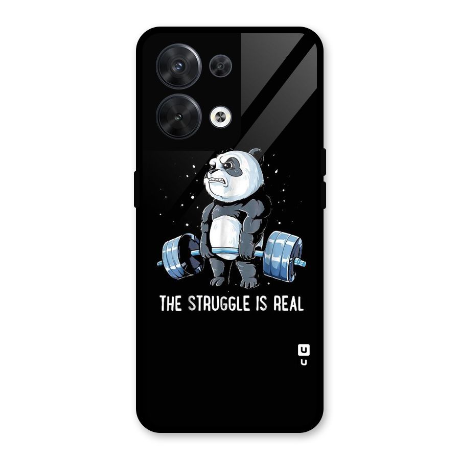 The Struggle is Real Glass Back Case for Oppo Reno8 5G