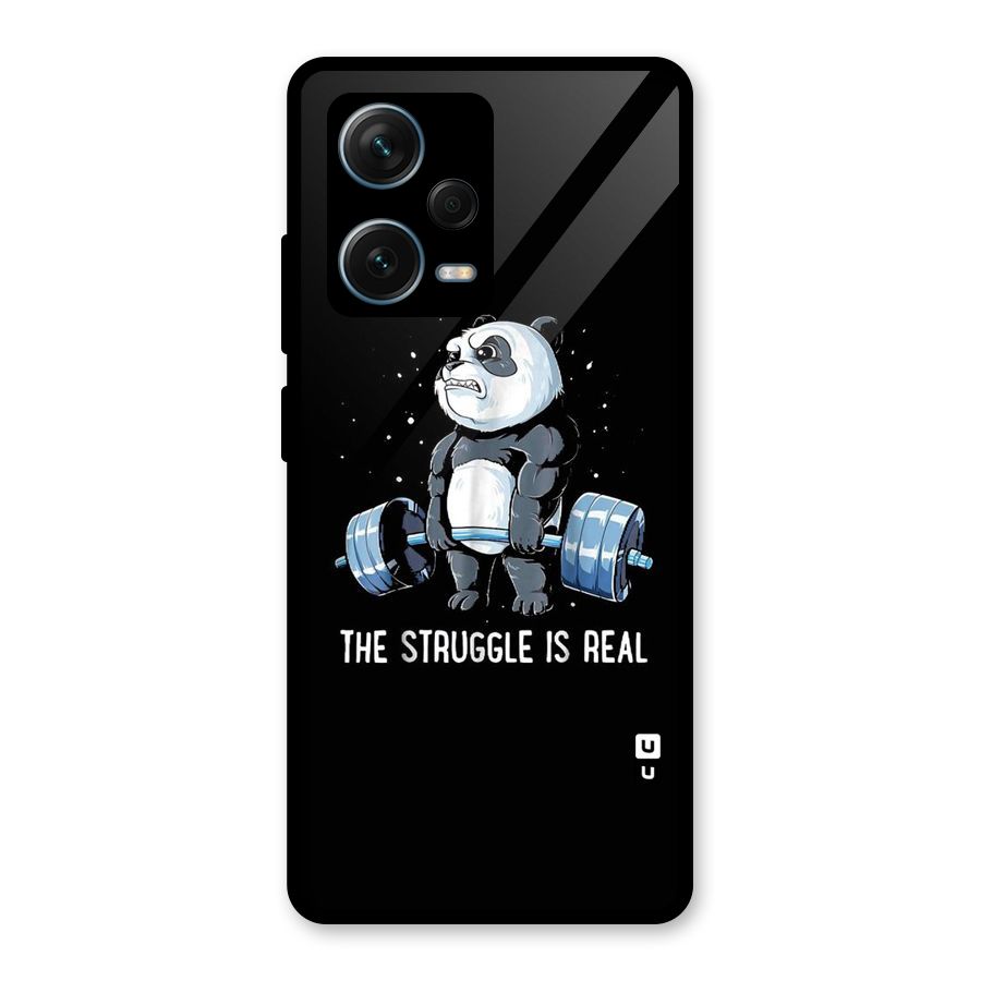 The Struggle is Real Glass Back Case for Redmi Note 12 Pro Plus 5G