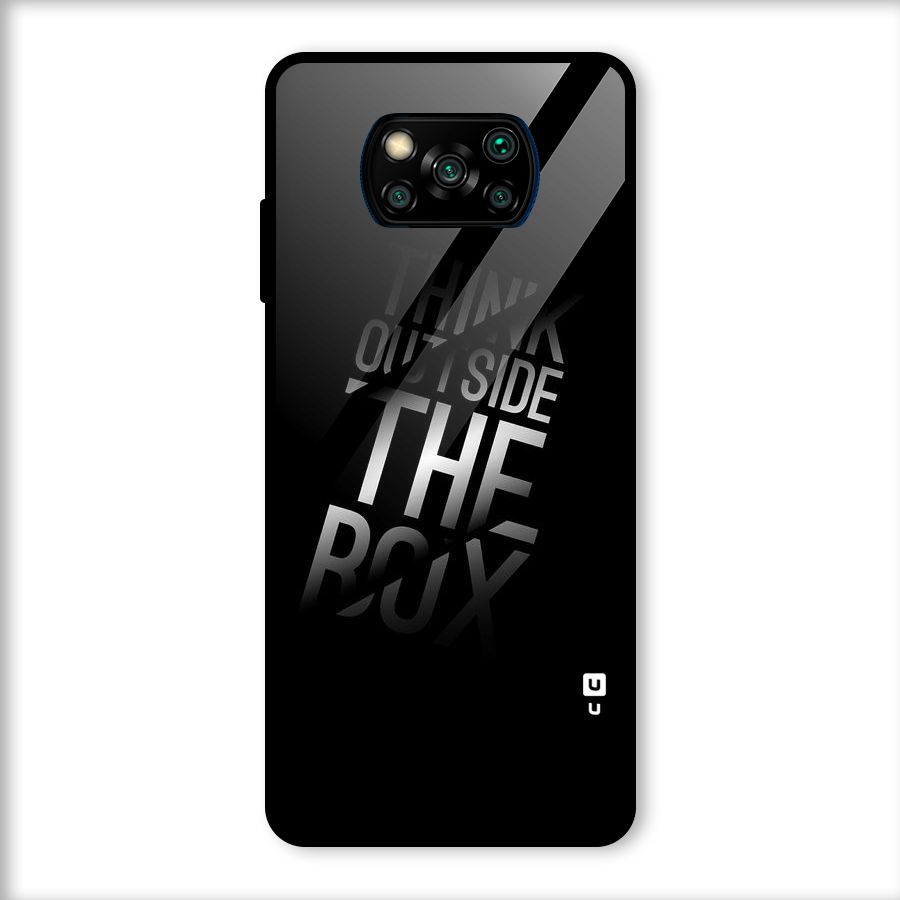 Think Outside The Box Glass Back Case for Poco X3