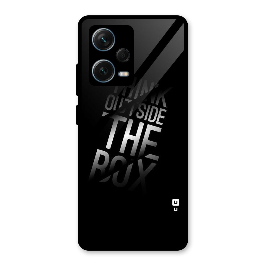 Think Outside The Box Glass Back Case for Redmi Note 12 Pro Plus 5G