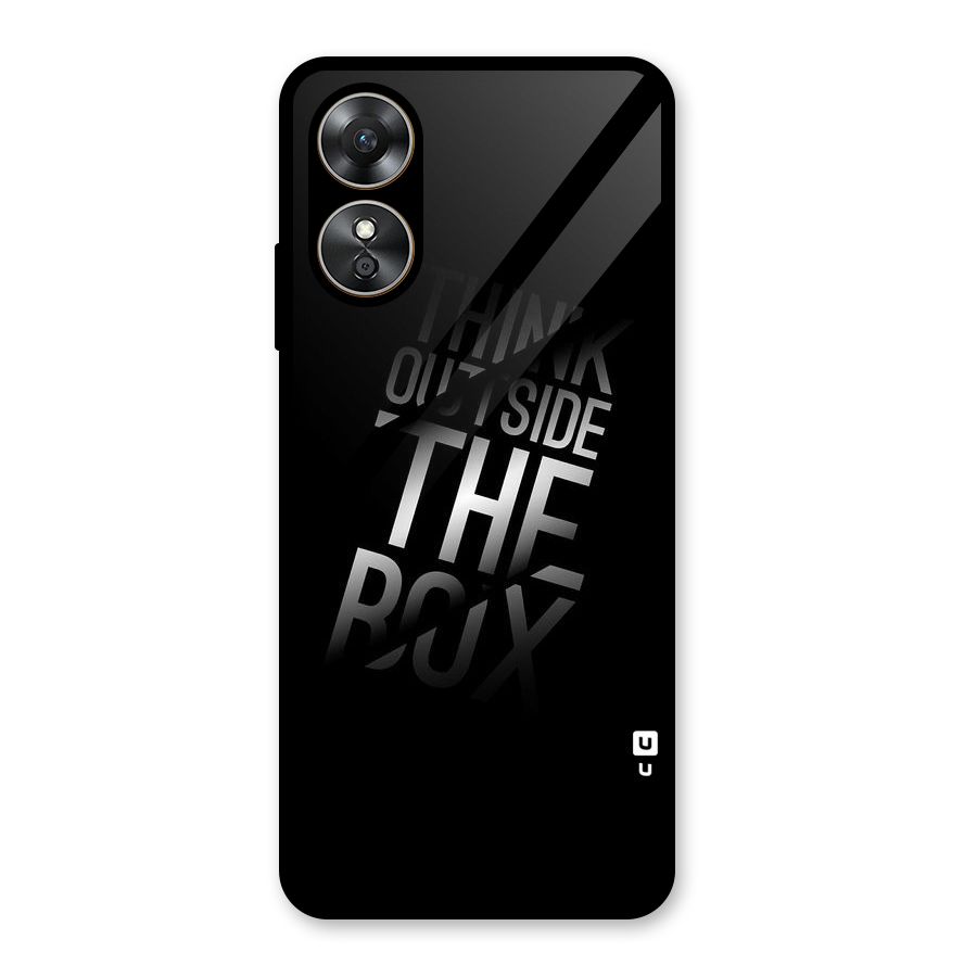 Think Outside The Box Glass Back Case for Oppo A17
