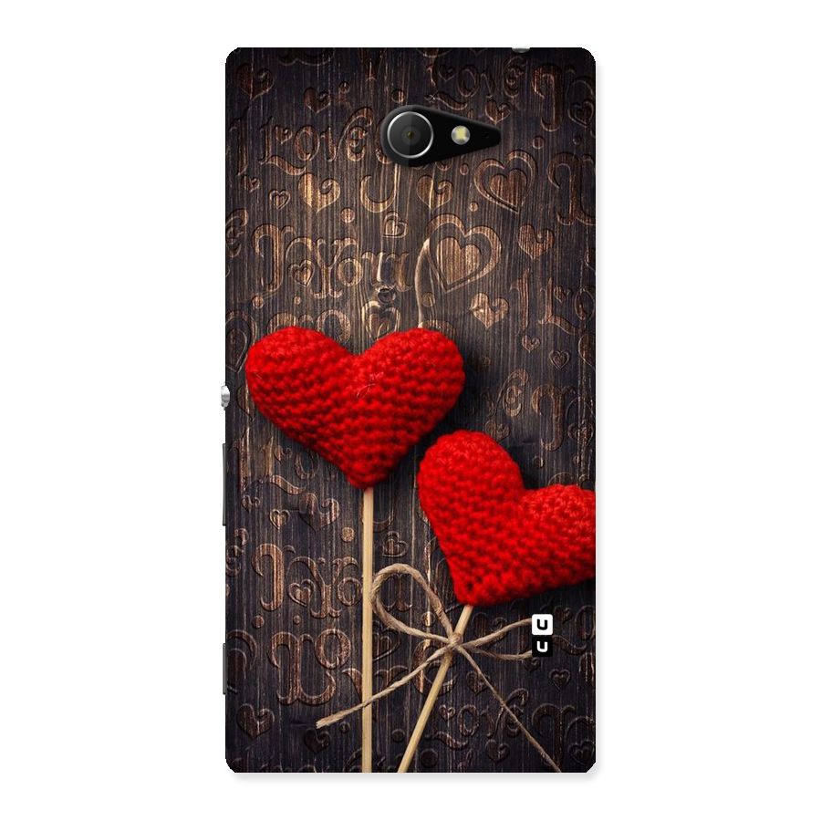 Thread Art Wooden Print Back Case for Sony Xperia M2