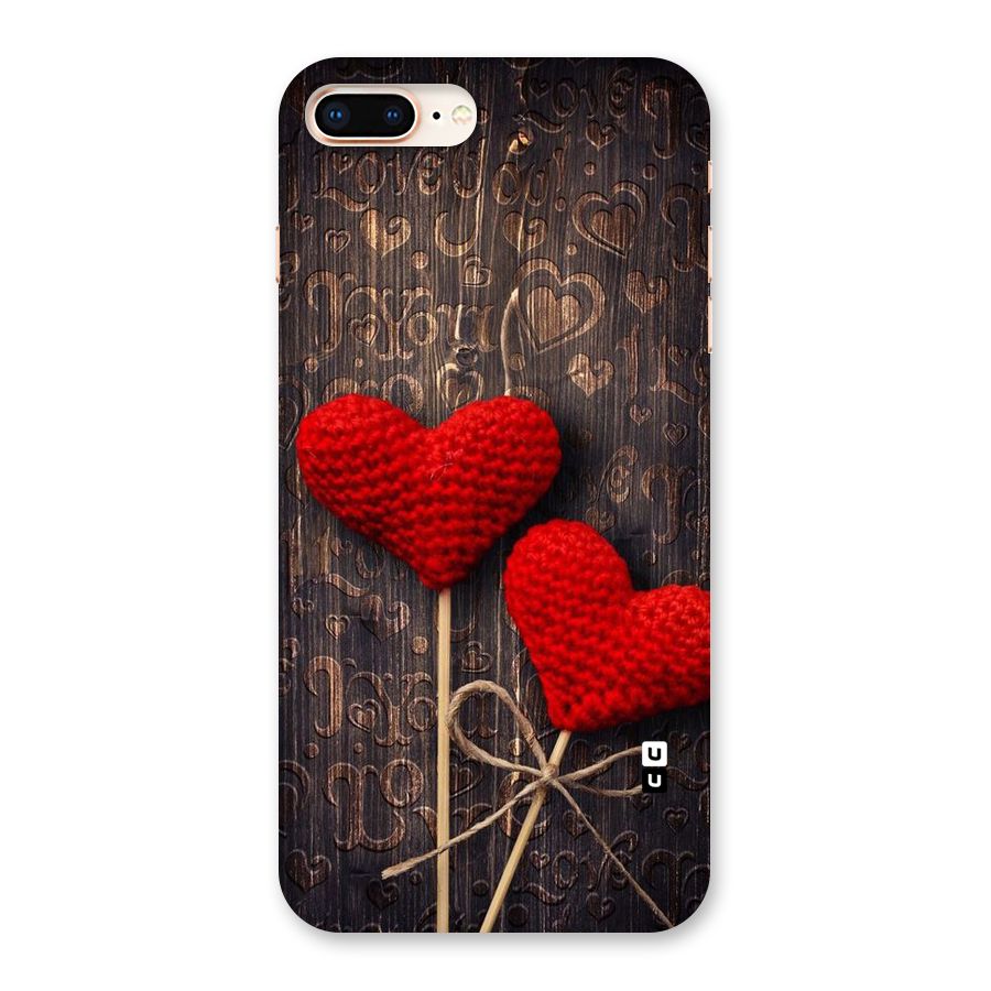 Thread Art Wooden Print Back Case for iPhone 8 Plus