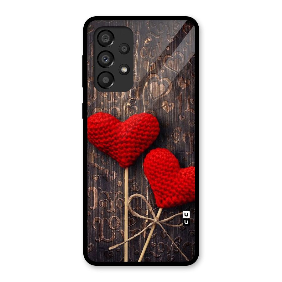 Thread Art Wooden Print Glass Back Case for Galaxy A33 5G