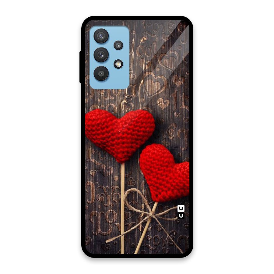 Thread Art Wooden Print Glass Back Case for Galaxy M32 5G