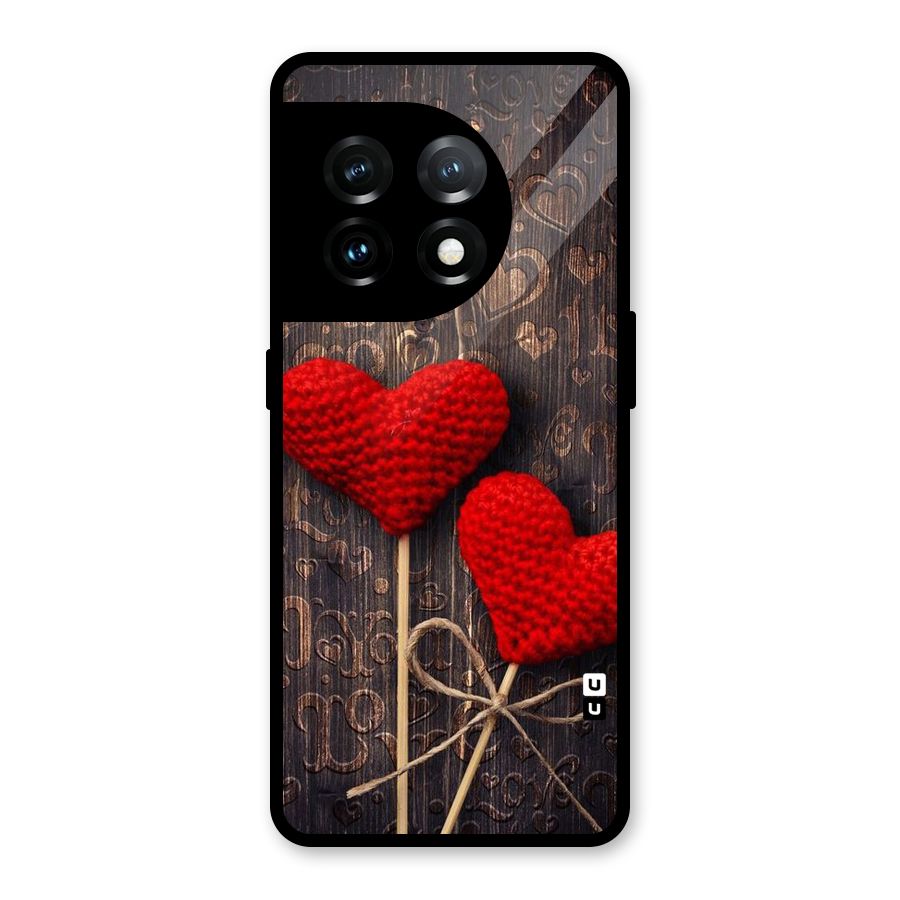 Thread Art Wooden Print Glass Back Case for OnePlus 11