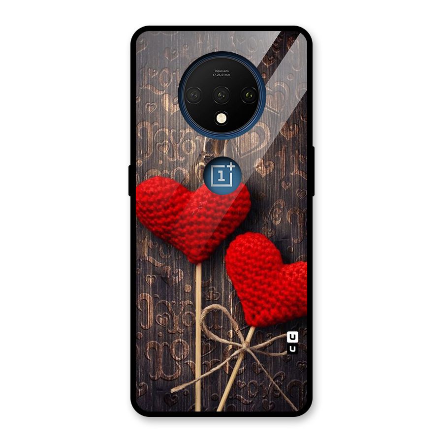 Thread Art Wooden Print Glass Back Case for OnePlus 7T