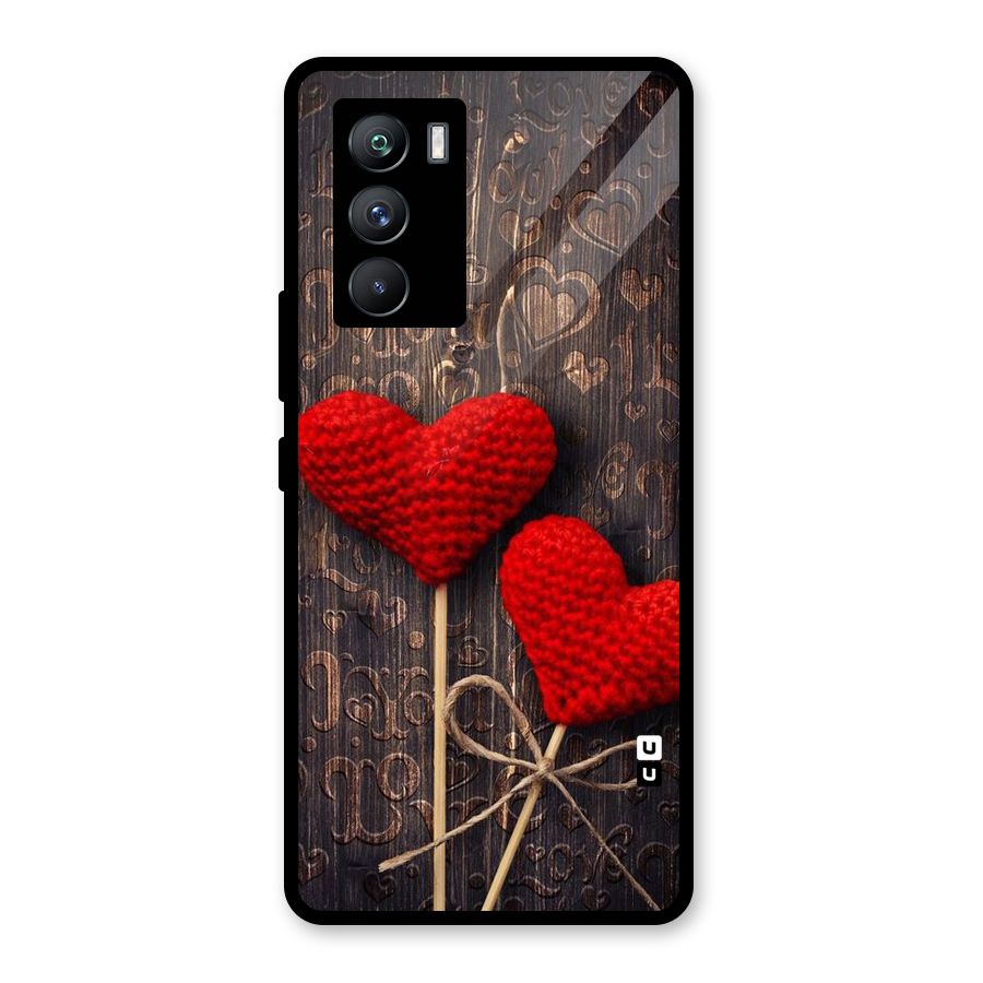 Thread Art Wooden Print Glass Back Case for Vivo iQOO 9 SE