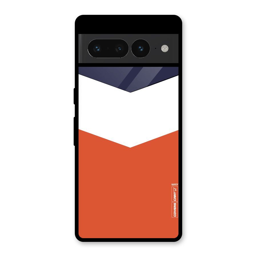 Three Colour Pattern Glass Back Case for Google Pixel 7 Pro
