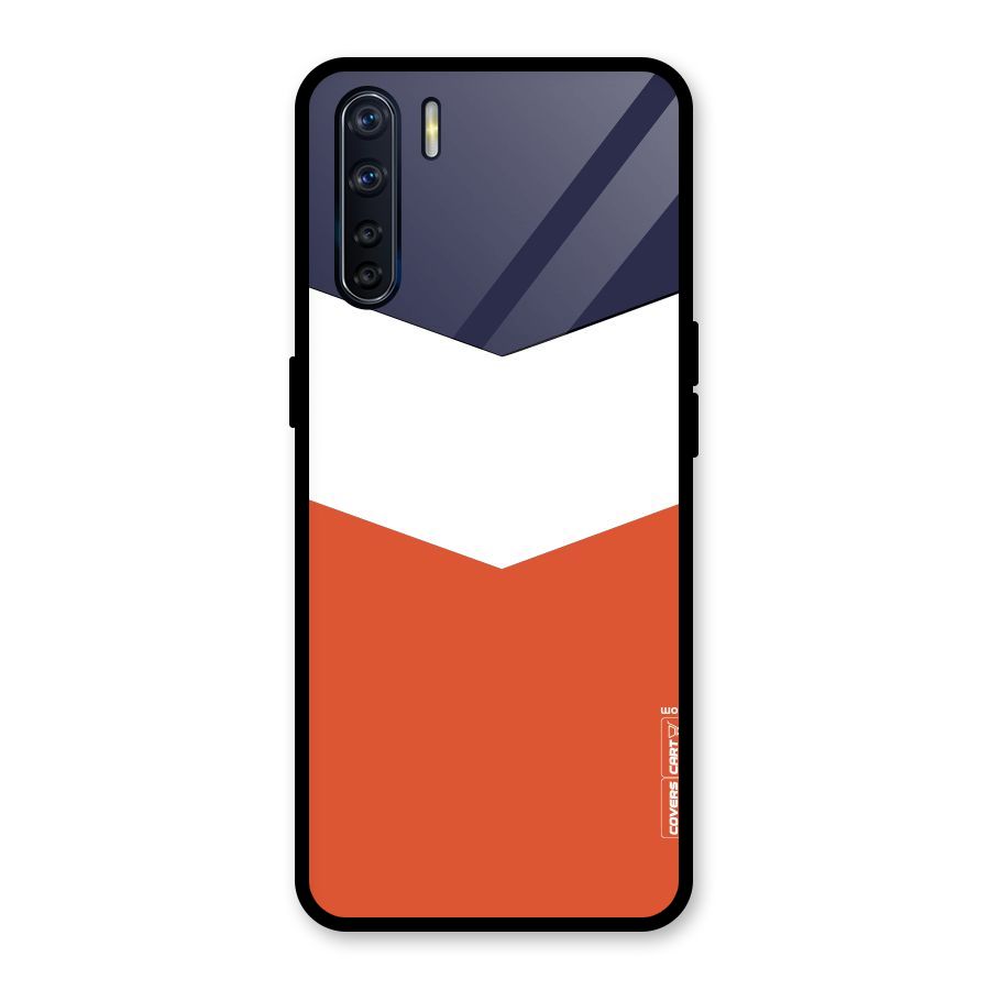 Three Colour Pattern Glass Back Case for Oppo F15