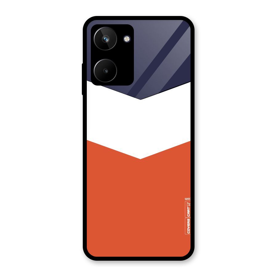 Three Colour Pattern Glass Back Case for Realme 10