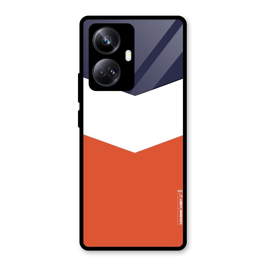Three Colour Pattern Glass Back Case for Realme 10 Pro Plus