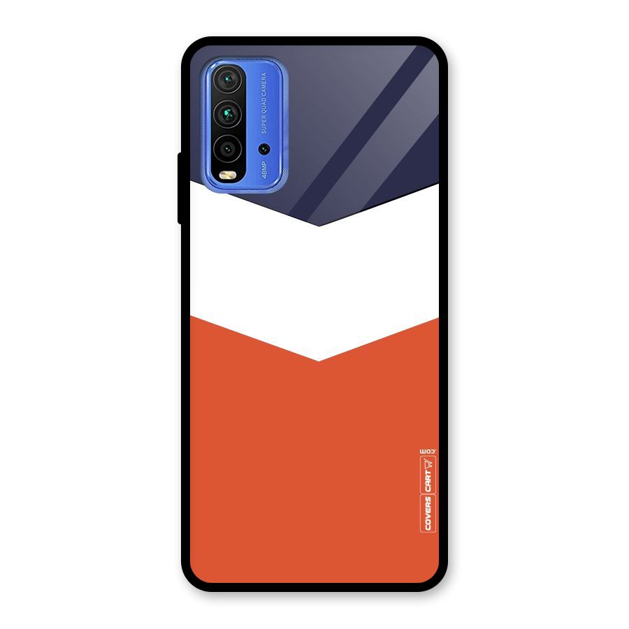 Three Colour Pattern Glass Back Case for Redmi 9 Power