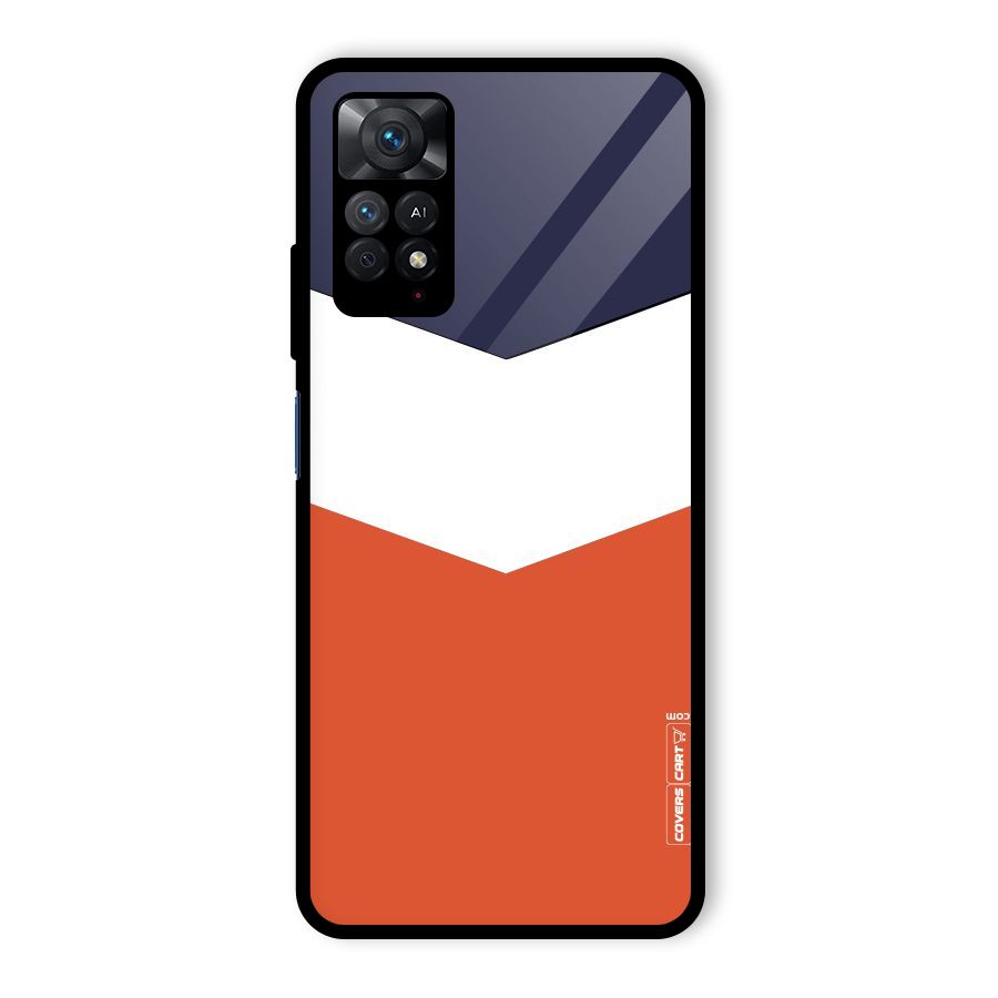 Three Colour Pattern Glass Back Case for Redmi Note 11 Pro