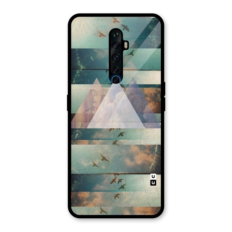 Three Triangles Glass Back Case for Oppo Reno2 F