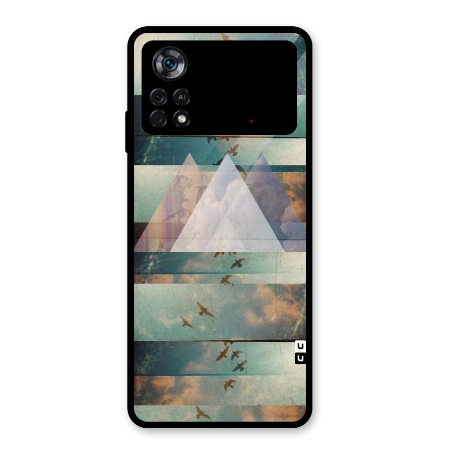 Three Triangles Glass Back Case for Poco X4 Pro 5G