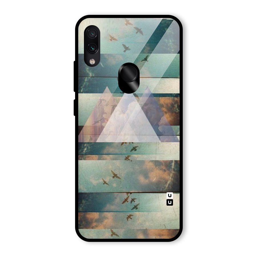 Three Triangles Glass Back Case for Redmi Note 7 Pro