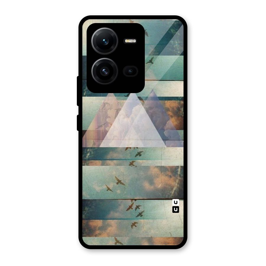 Three Triangles Glass Back Case for Vivo V25