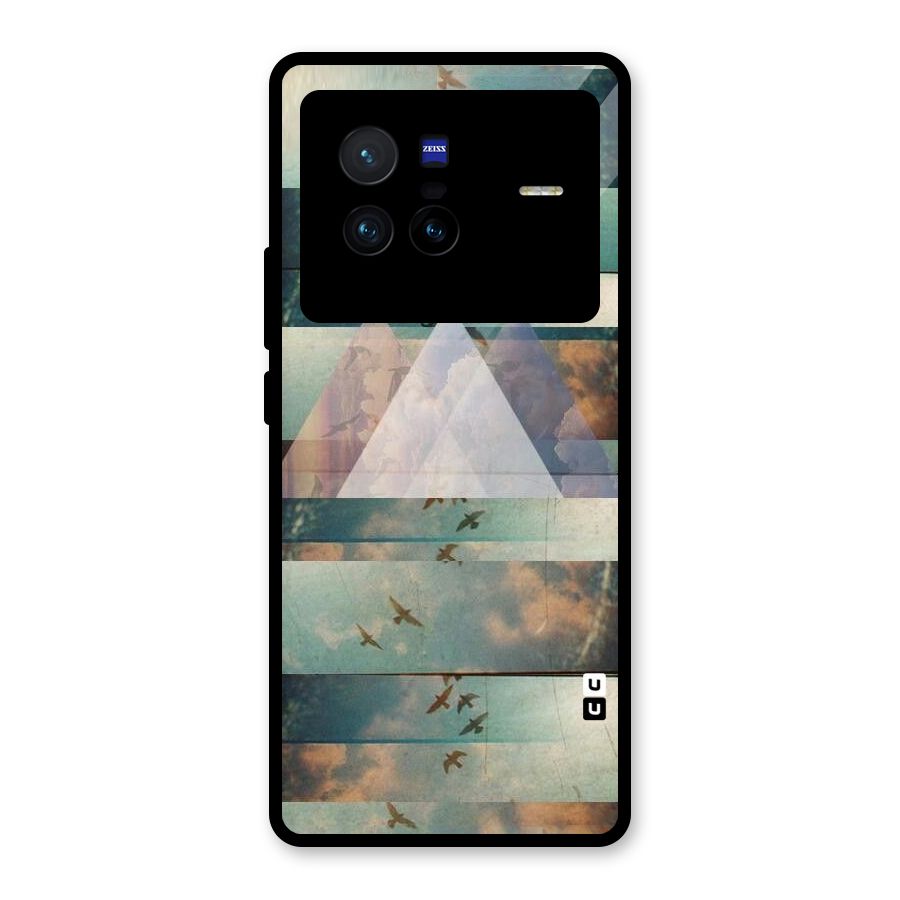 Three Triangles Glass Back Case for Vivo X80
