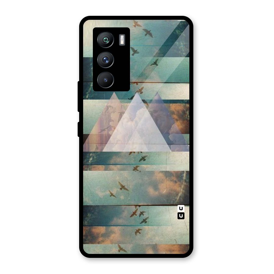 Three Triangles Glass Back Case for Vivo iQOO 9 SE