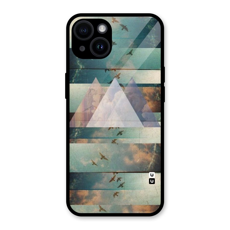 Three Triangles Glass Back Case for iPhone 14