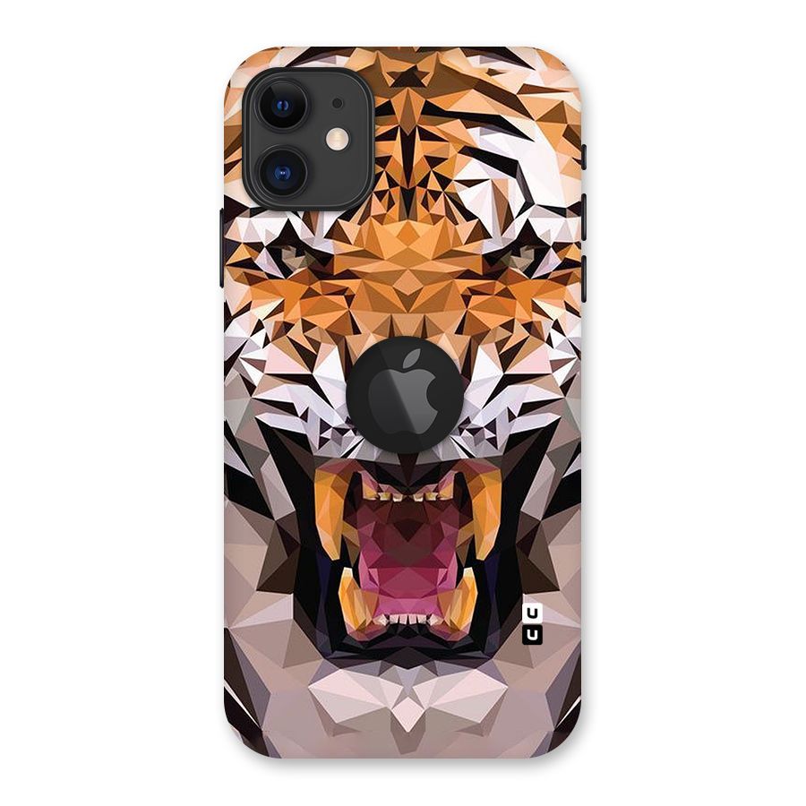Tiger Abstract Art Back Case for iPhone 11 Logo Cut