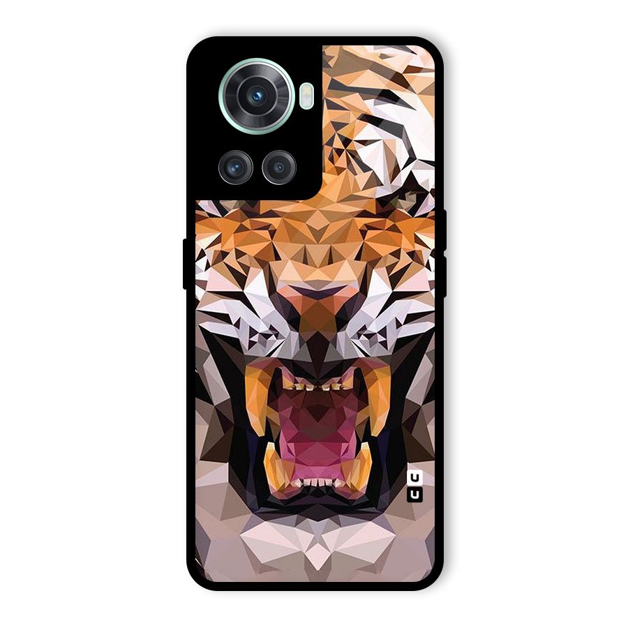 Tiger Abstract Art Glass Back Case for OnePlus 10R