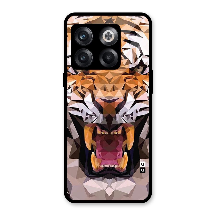 Tiger Abstract Art Glass Back Case for OnePlus 10T