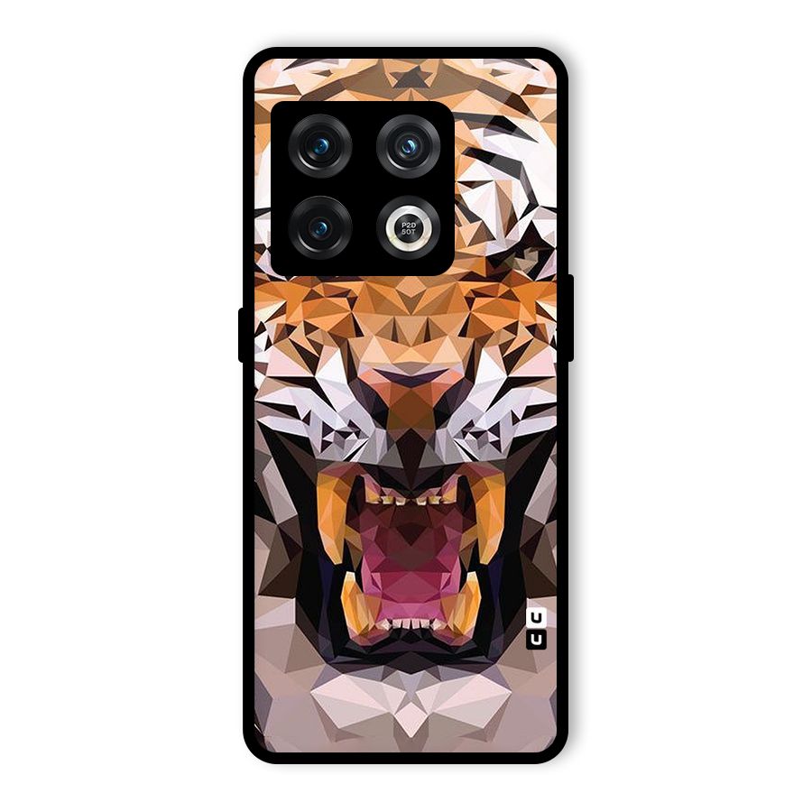 Tiger Abstract Art Glass Back Case for OnePlus 10 Pro 5G