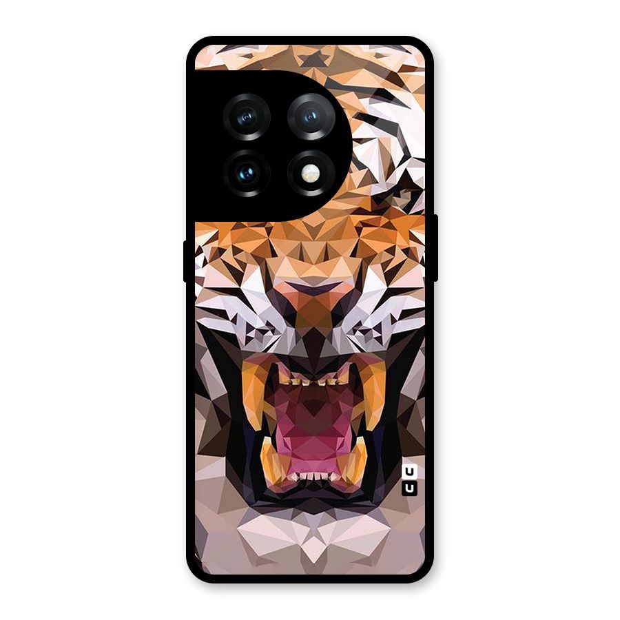Tiger Abstract Art Glass Back Case for OnePlus 11