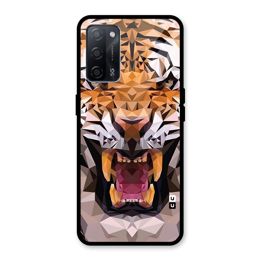Tiger Abstract Art Glass Back Case for Oppo A53s 5G