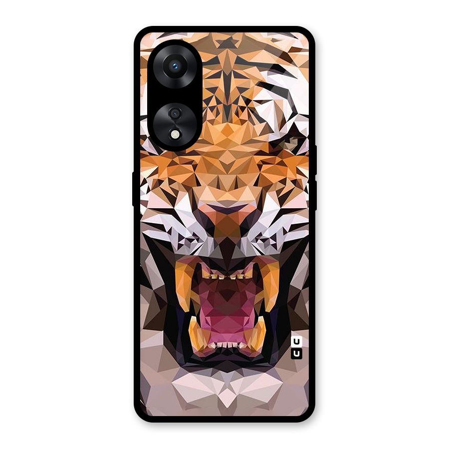 Tiger Abstract Art Glass Back Case for Oppo A78