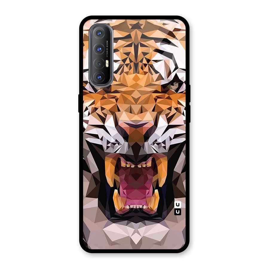 Tiger Abstract Art Glass Back Case for Oppo Reno3 Pro