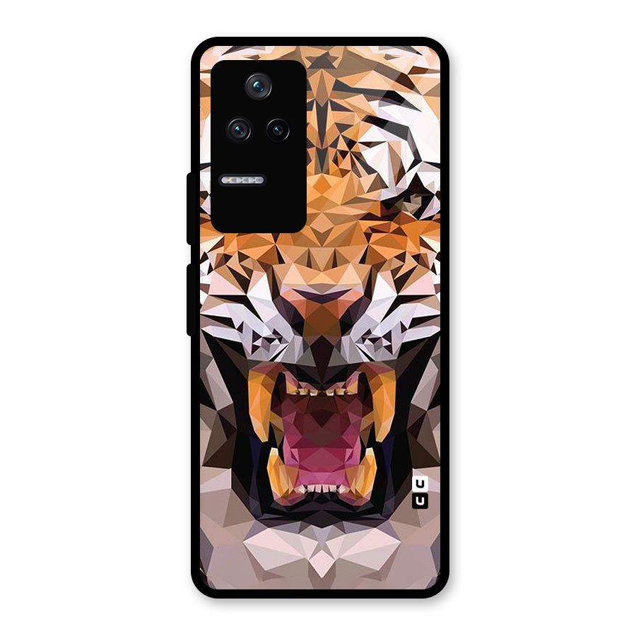 Tiger Abstract Art Glass Back Case for Poco F4 5G