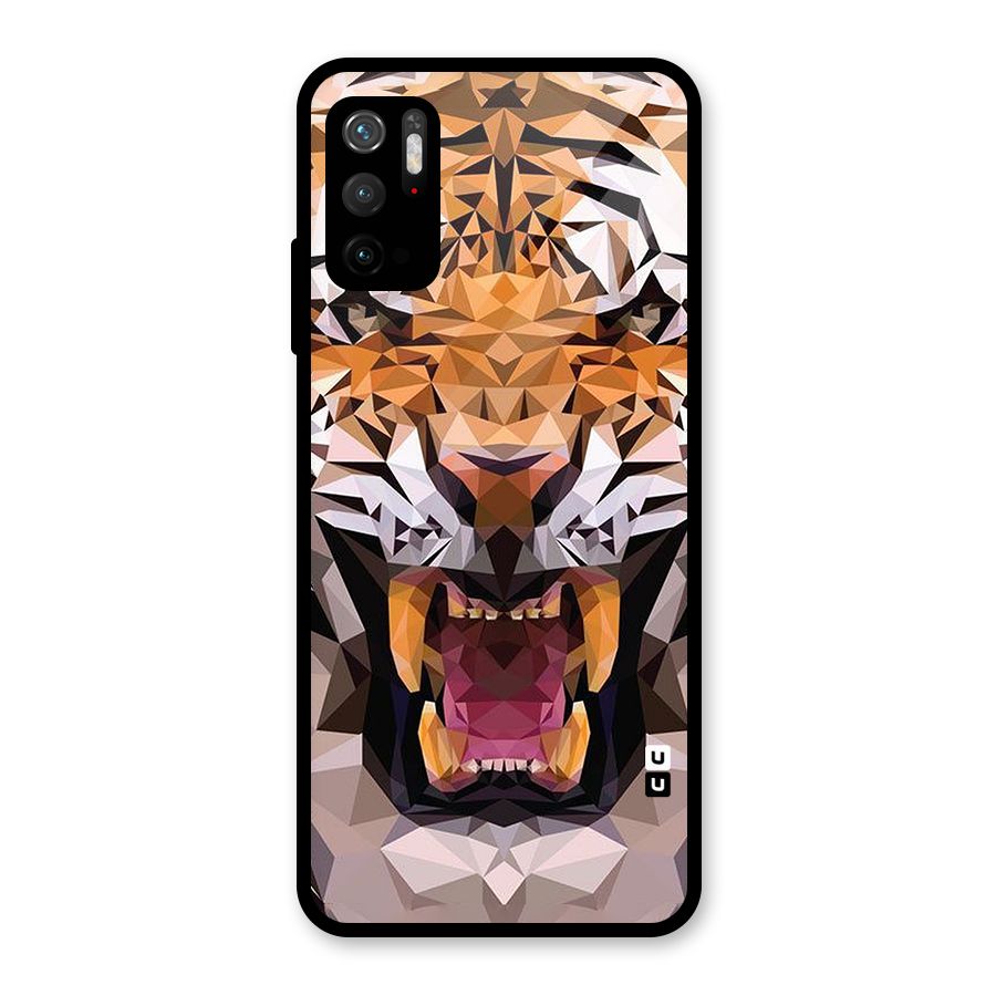 Tiger Abstract Art Glass Back Case for Poco M3 Pro 5G