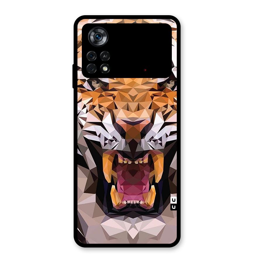 Tiger Abstract Art Glass Back Case for Poco X4 Pro 5G