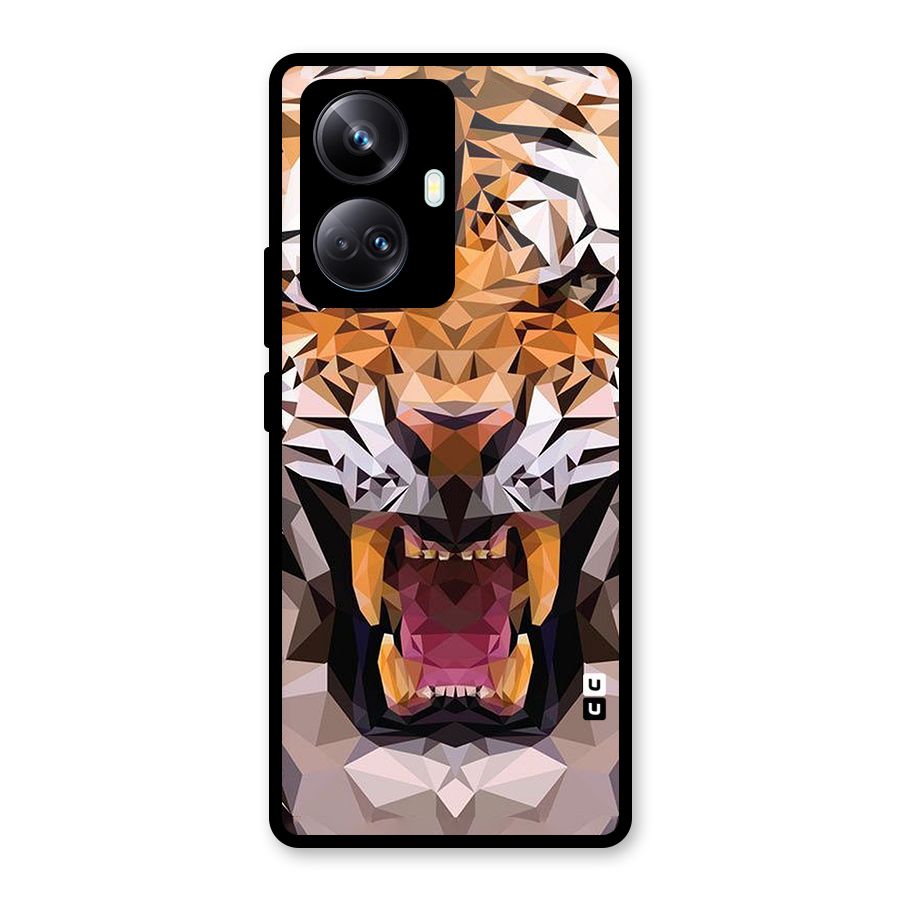 Tiger Abstract Art Glass Back Case for Realme 10 Pro Plus
