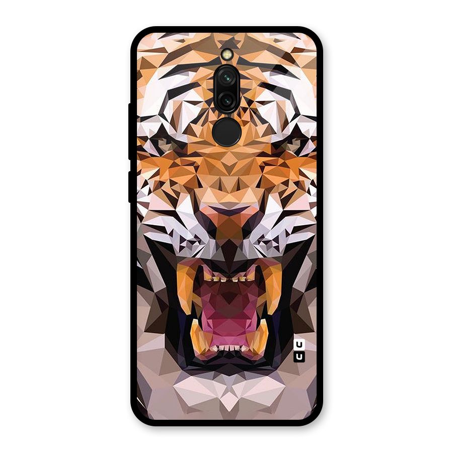 Tiger Abstract Art Glass Back Case for Redmi 8