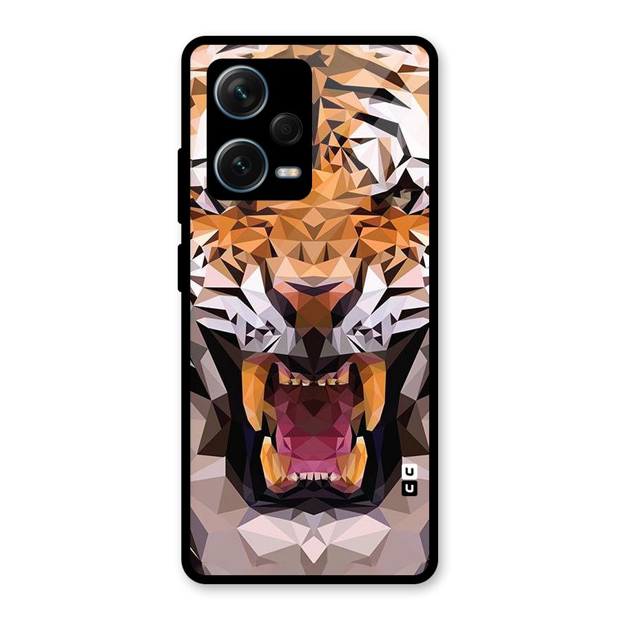 Tiger Abstract Art Glass Back Case for Redmi Note 12 Pro Plus 5G