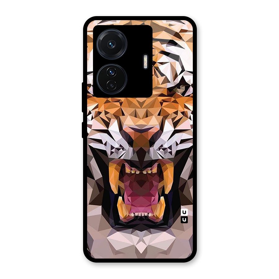 Tiger Abstract Art Glass Back Case for Vivo T1 Pro