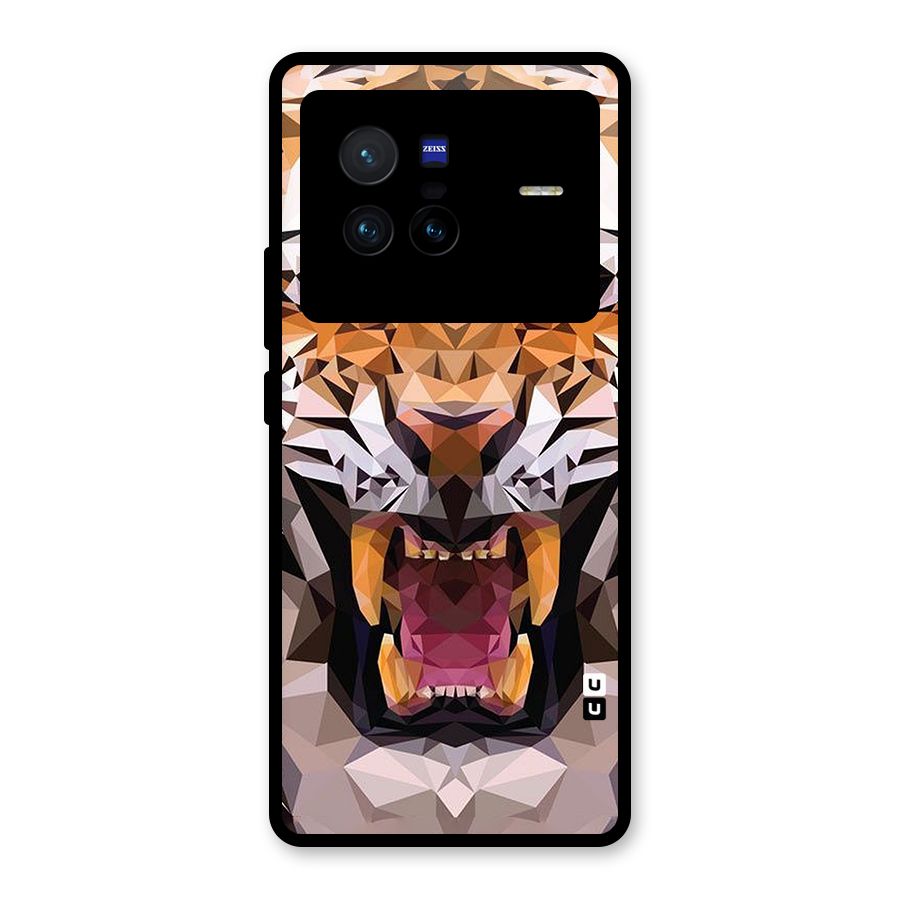 Tiger Abstract Art Glass Back Case for Vivo X80