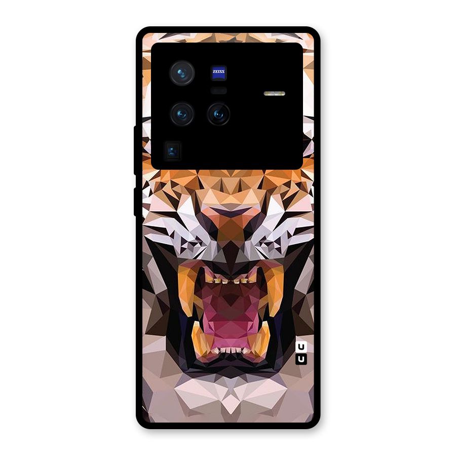 Tiger Abstract Art Glass Back Case for Vivo X80 Pro