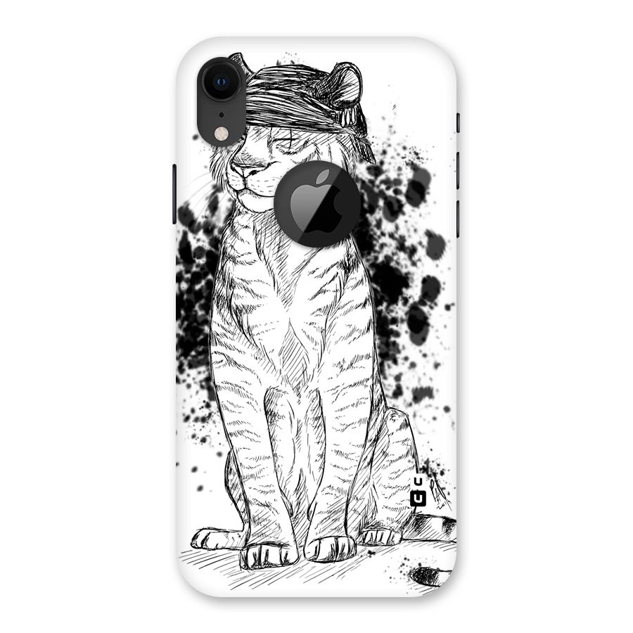 Tiger Wink Back Case for iPhone XR Logo Cut